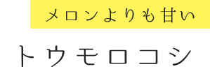 メロンよりも甘いトウモロコシ